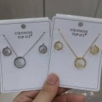 Ensemble collier et boucles d'oreilles Femme