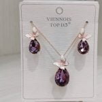 Ensemble collier et boucles d'oreilles Femme