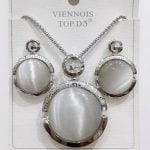 Ensemble collier et boucles d'oreilles Femme