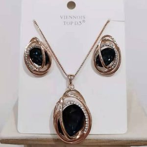 Ensemble collier et boucles d'oreilles Femme