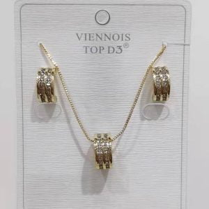 Ensemble collier et boucles d'oreilles Femme