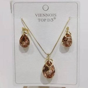 Ensemble collier et boucles d'oreilles Femme