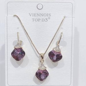 Ensemble collier et boucles d'oreilles Femme