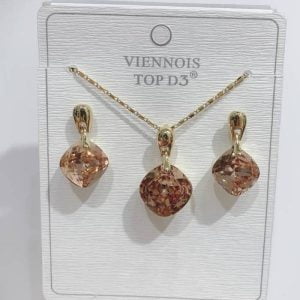 Ensemble collier et boucles d'oreilles Femme