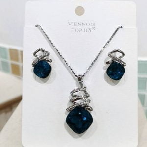 Ensemble collier et boucles d'oreilles Femme