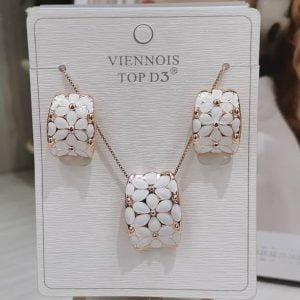 Ensemble collier et boucles d'oreilles Femme