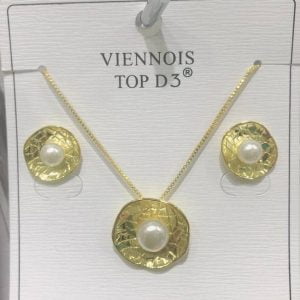 Ensemble collier et boucles d'oreilles Femme