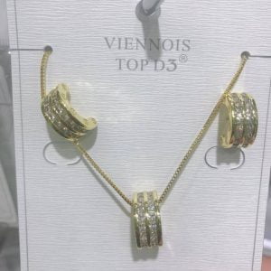 Ensemble collier et boucles d'oreilles Femme