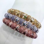 Bracelet dame hexagonal - Jeux de trois Bracelets - Or, Argent, Or rosé