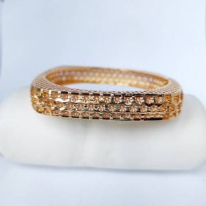 Bracelet dame forme carrée Or - Argent