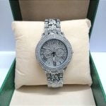 Montres mixte en critaux couleur argent