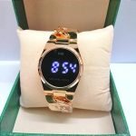 Montre mixte, afficheur LED, couleur Or